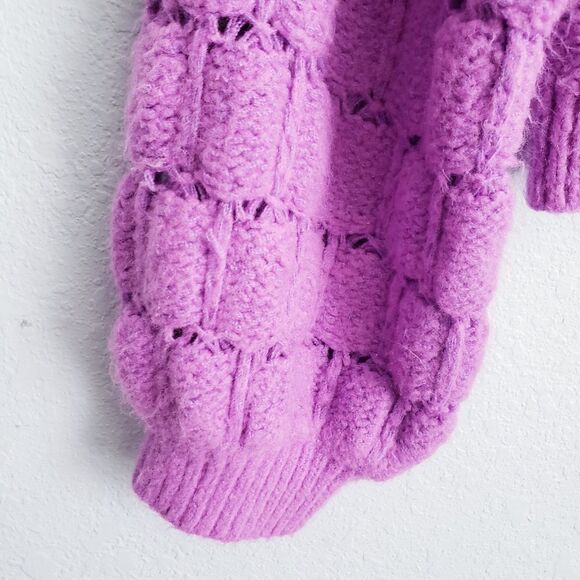 Shop The Mint Feeling Close To You Orchid Purple Textured Sweater - Picture 3 of 8